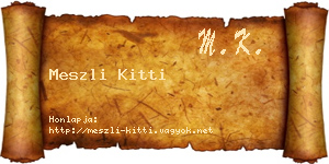 Meszli Kitti névjegykártya